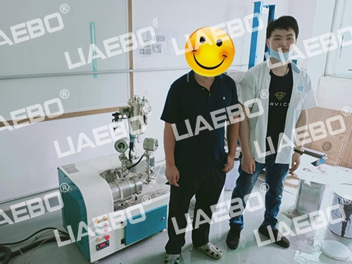 深圳客戶（油墨）LSN-0.5L設備調試完成