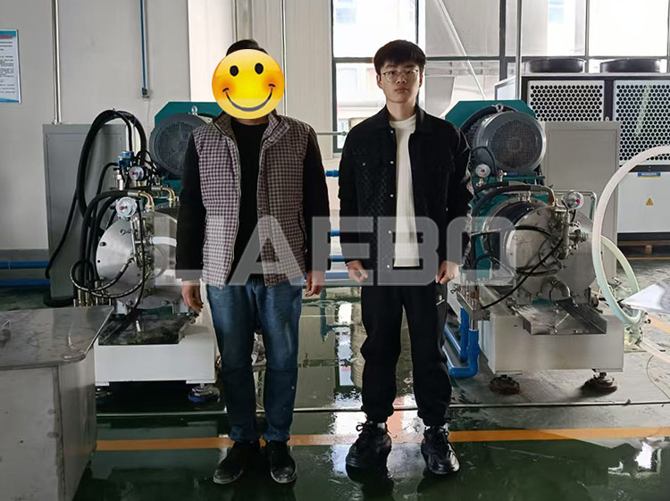 四川眉山某生物科技有限公司，4臺60L砂磨機調試成功