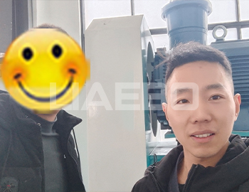 浙江紹興某新材料有限公司 100L棒塊陶瓷納米砂磨機調試成功