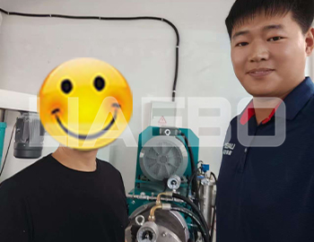 溫州某新材料有限公司60L砂磨機調試成功