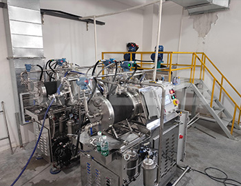 江蘇某有限公司30L砂磨機調試成功