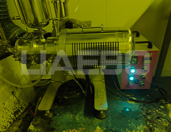 上海某新材料科技有限公司0.2L砂磨機調試成功